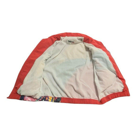 VINTAGE MULTICOLOR BUTTERFLY & GEOMETRIC PRINT HEAD WINDBREAKER SIZE S - Picture 11 of 16